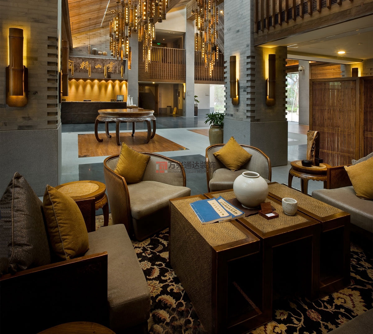北京萬(wàn)興通達(dá)辦公裝修項(xiàng)目-無(wú)錫靈山精舍酒店裝修效果圖