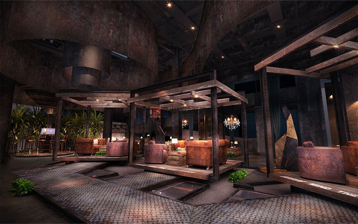 北京萬興通達(dá)辦公裝修項目-番禺煮糖間咖啡館裝修效果圖