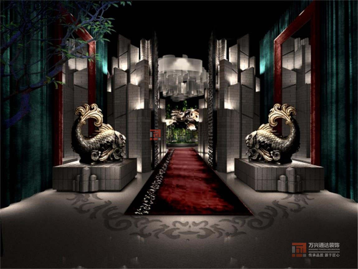 北京萬興通達辦公裝修項目-沸騰魚鄉(xiāng)世貿天街店裝修效果圖