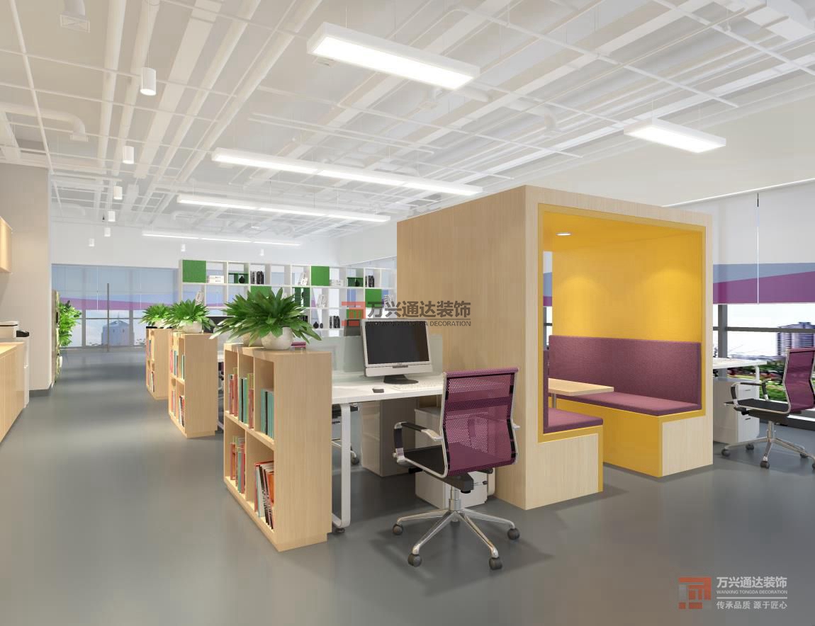 北京萬興通達辦公裝修項目-華清科盛，北京信息技術有限公司裝修效果圖