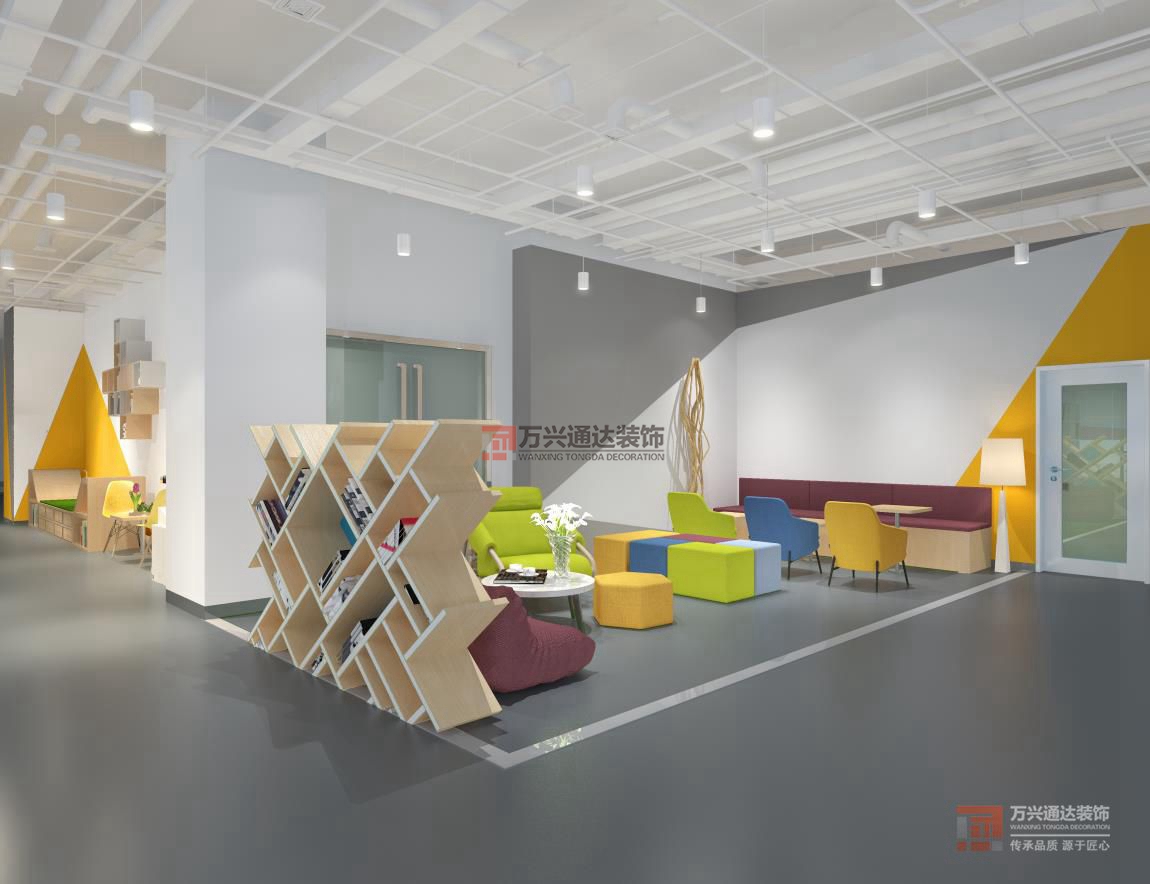 北京萬興通達辦公裝修項目-華清科盛，北京信息技術有限公司裝修效果圖