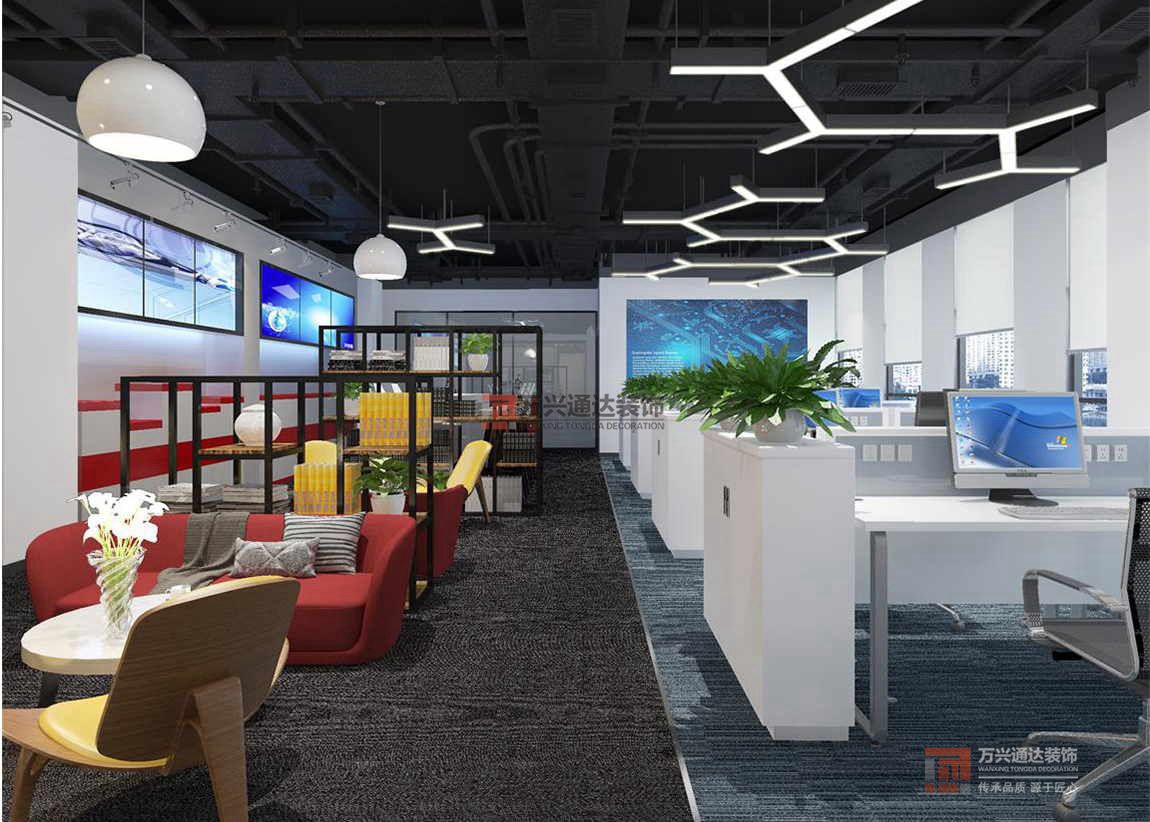 北京萬興通達(dá)辦公裝修項(xiàng)目-瑞合航天裝修效果圖