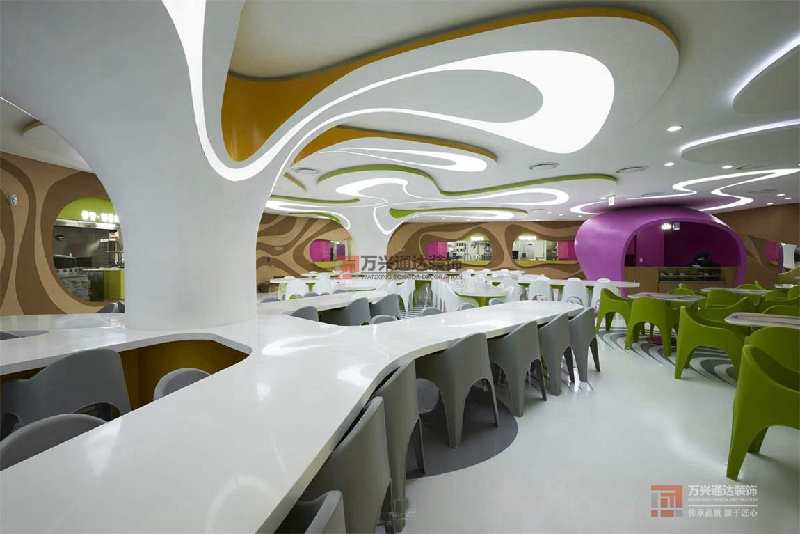 北京萬(wàn)興通達(dá)辦公裝修項(xiàng)目-個(gè)性化美食城裝修效果圖