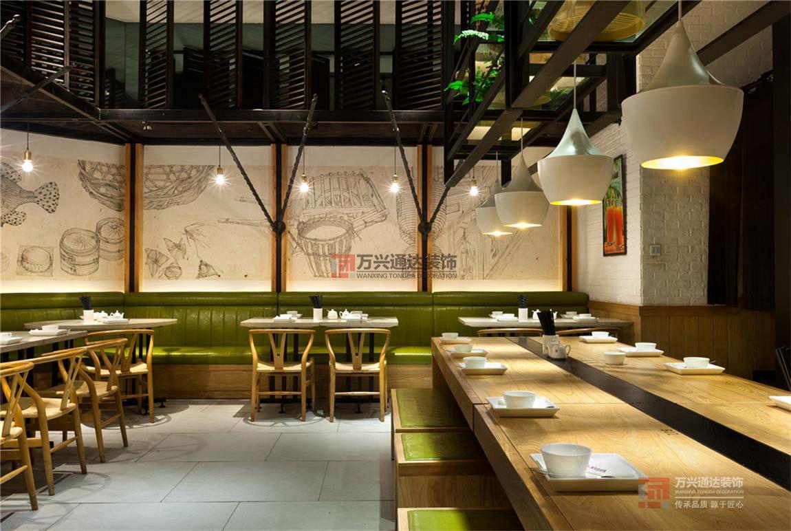 北京萬(wàn)興通達(dá)辦公裝修項(xiàng)目-東園小館快餐廳裝修效果圖