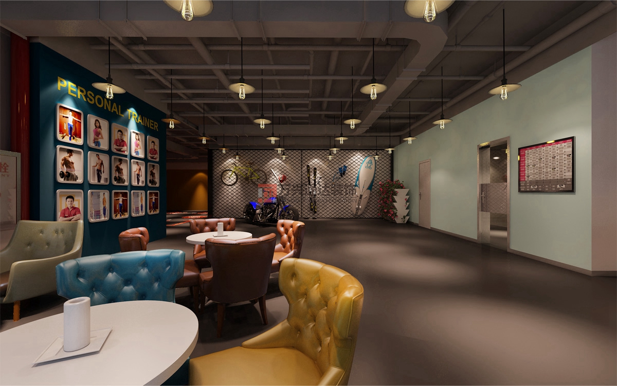北京萬(wàn)興通達(dá)辦公裝修項(xiàng)目-瑞克健身裝修效果圖