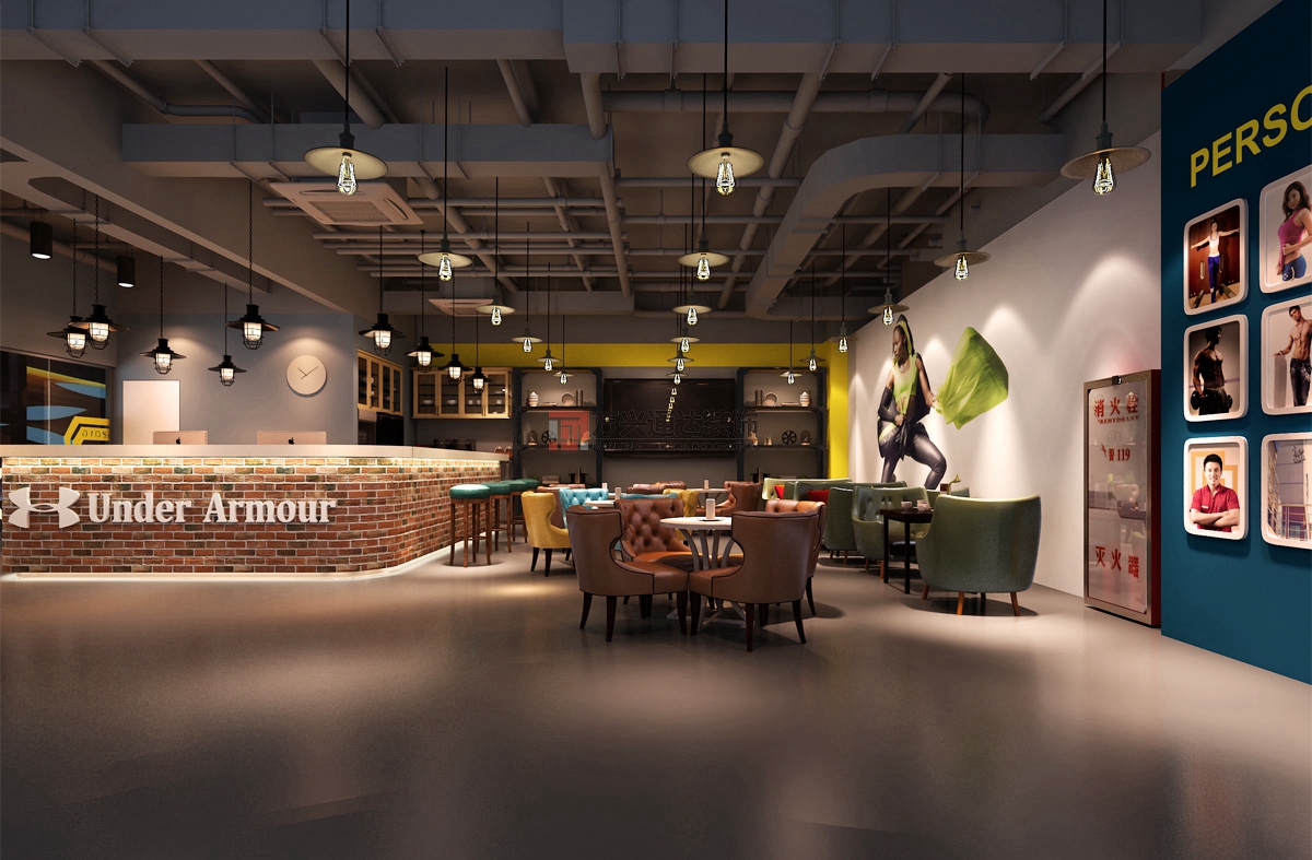 北京萬(wàn)興通達(dá)辦公裝修項(xiàng)目-瑞克健身裝修效果圖