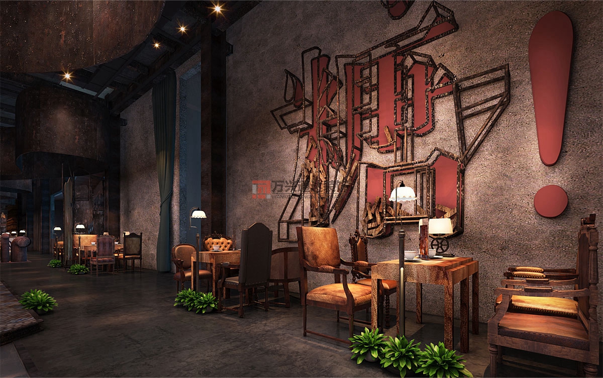 北京萬興通達(dá)辦公裝修項目-番禺煮糖間咖啡館裝修效果圖