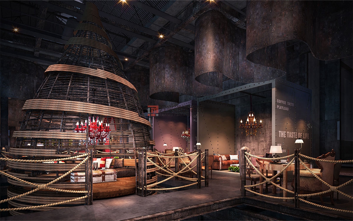 北京萬興通達(dá)辦公裝修項目-番禺煮糖間咖啡館裝修效果圖