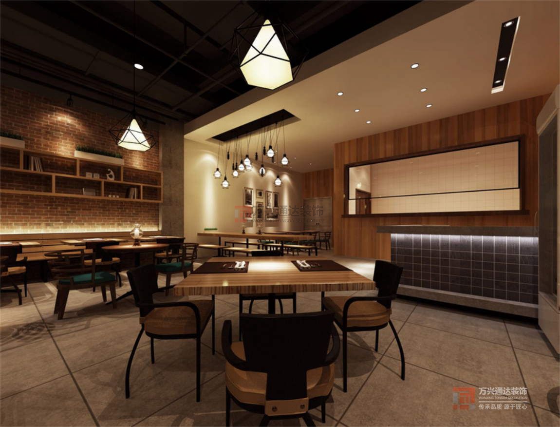 北京萬(wàn)興通達(dá)辦公裝修項(xiàng)目-燉牛快餐廳裝修效果圖