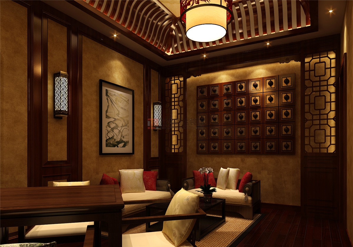 北京萬興通達(dá)辦公裝修項目-凱歌歸茶樓裝修效果圖