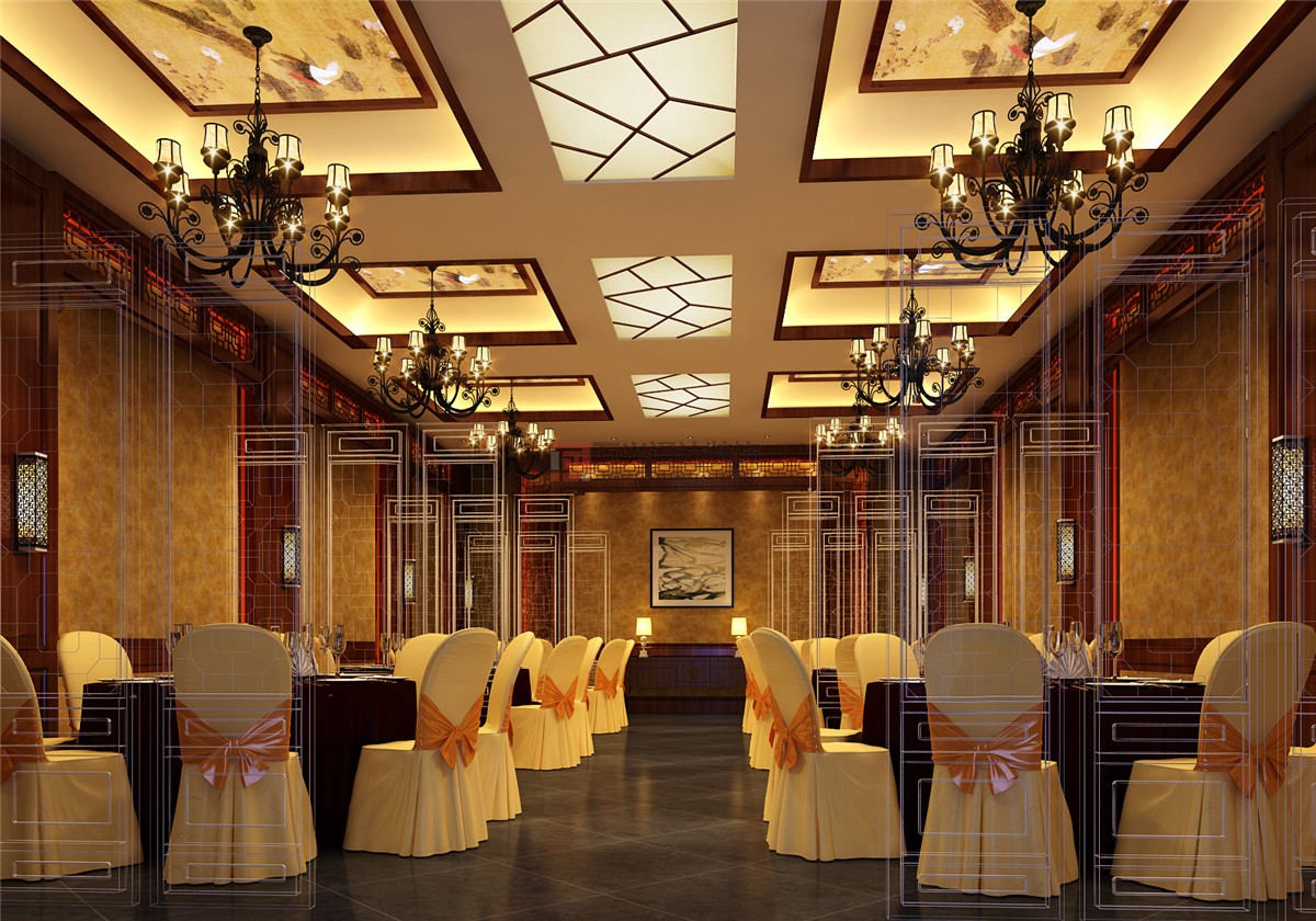 北京萬興通達(dá)辦公裝修項目-凱歌歸茶樓裝修效果圖