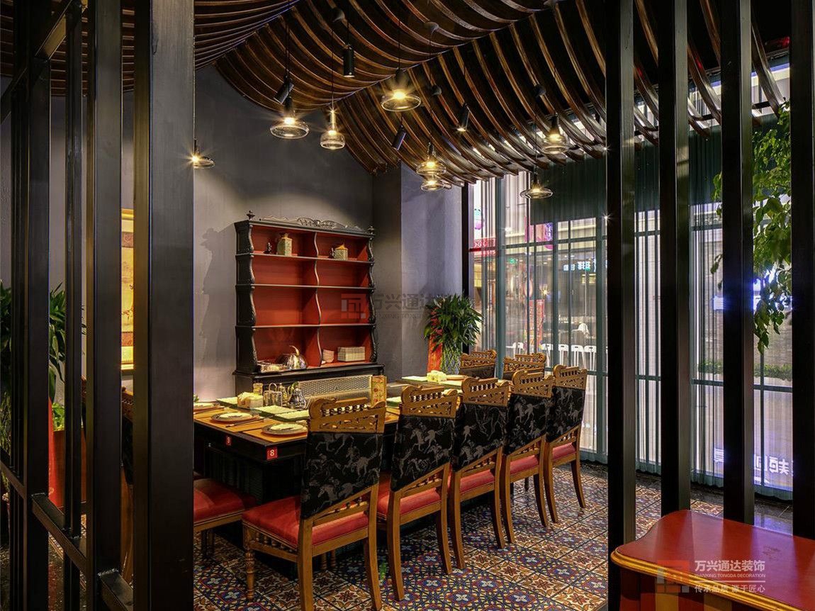 北京萬(wàn)興通達(dá)辦公裝修項(xiàng)目-月影法式鐵板燒裝修效果圖