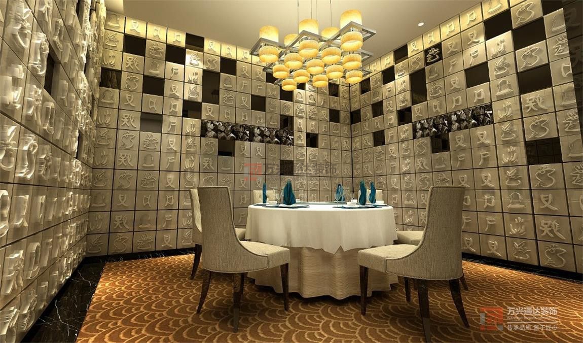 北京萬興通達(dá)辦公裝修項(xiàng)目-彩云彩圖主題餐廳裝修效果圖