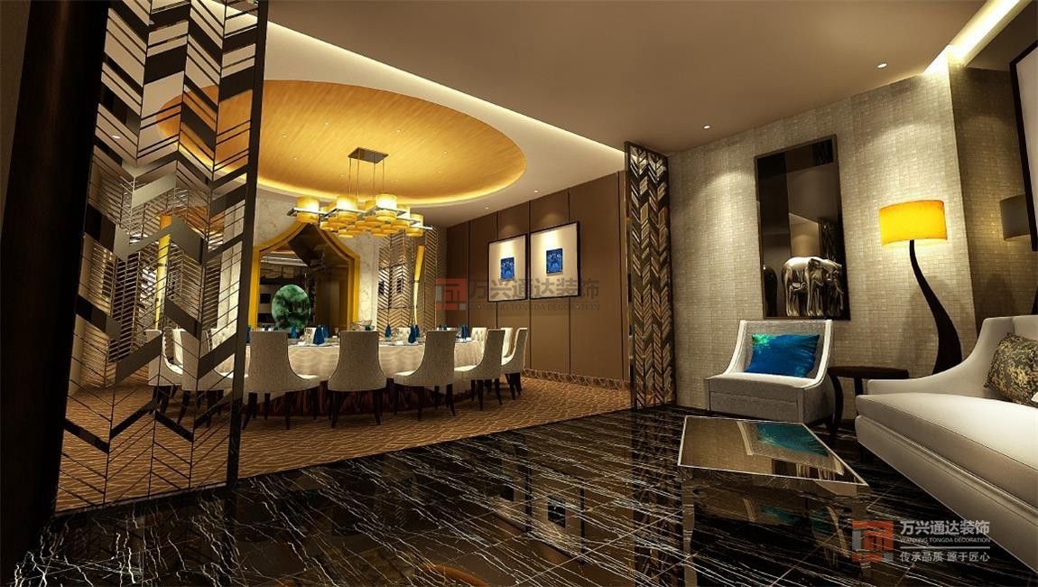 北京萬興通達(dá)辦公裝修項(xiàng)目-彩云彩圖主題餐廳裝修效果圖