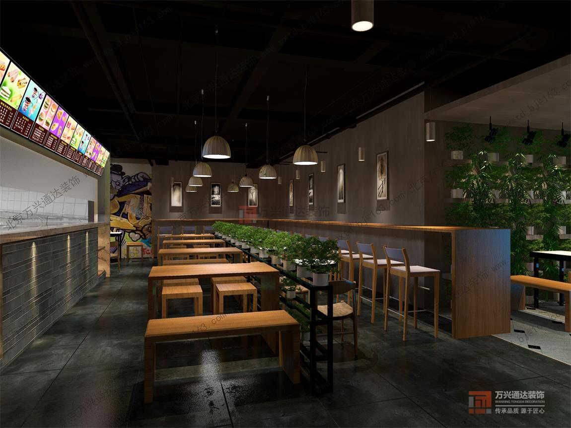 北京萬興通達(dá)辦公裝修項(xiàng)目-三里屯SOHO餐廳裝修效果圖