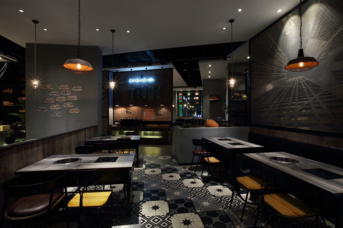 北京萬興通達(dá)辦公裝修項目-赤燒餐廳裝修效果圖