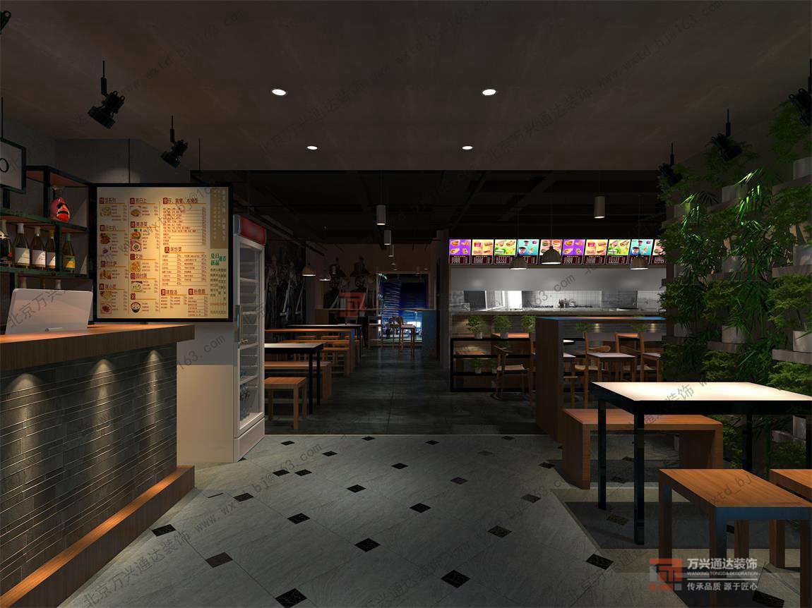 北京萬興通達(dá)辦公裝修項(xiàng)目-三里屯SOHO餐廳裝修效果圖