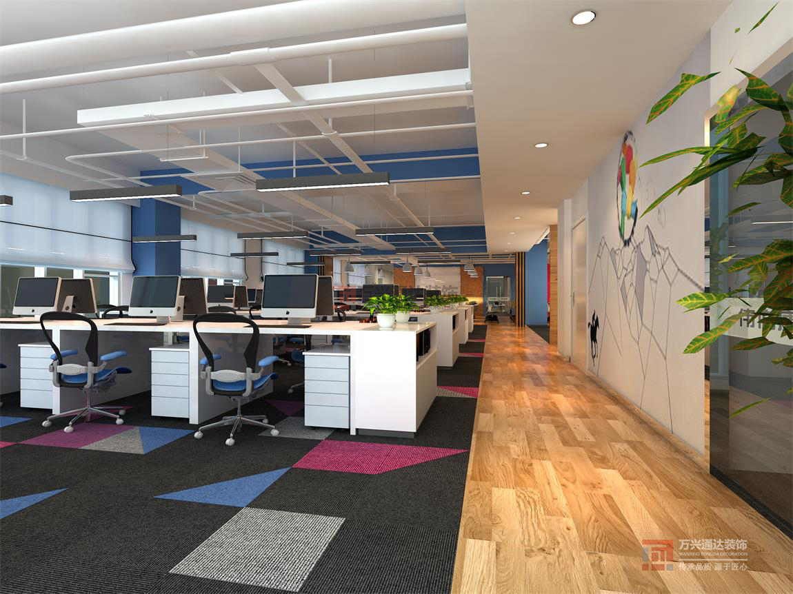 北京萬(wàn)興通達(dá)辦公裝修項(xiàng)目-北京偉伯康科技發(fā)展有限公司裝修效果圖