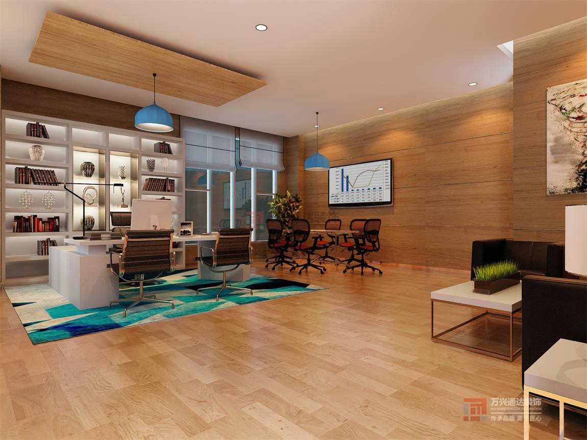 北京萬(wàn)興通達(dá)辦公裝修項(xiàng)目-北京偉伯康科技發(fā)展有限公司裝修效果圖