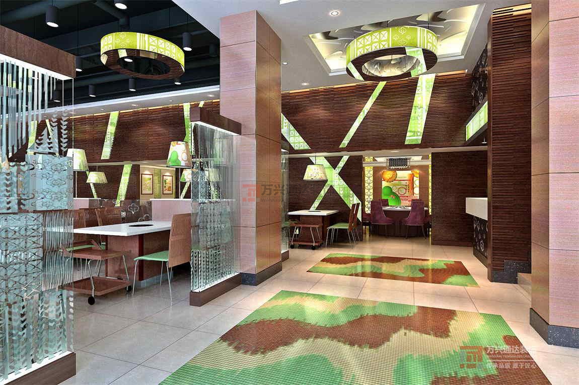 北京萬興通達(dá)辦公裝修項目-小肥羊火鍋，桐鄉(xiāng)店裝修效果圖