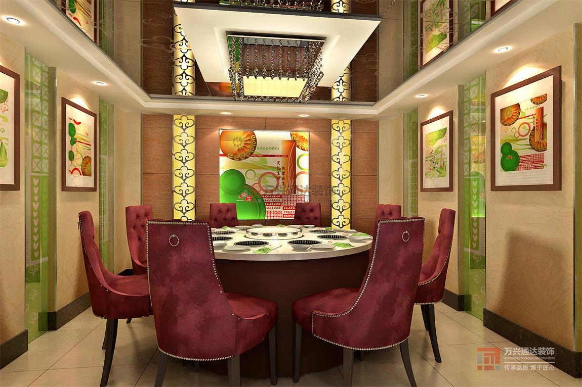 北京萬興通達(dá)辦公裝修項目-小肥羊火鍋，桐鄉(xiāng)店裝修效果圖