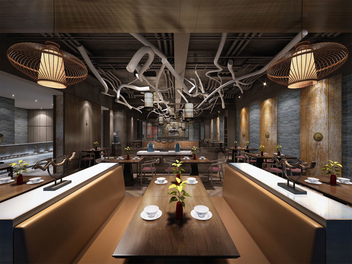 北京萬興通達(dá)辦公裝修項目-春光巷餐廳裝修效果圖