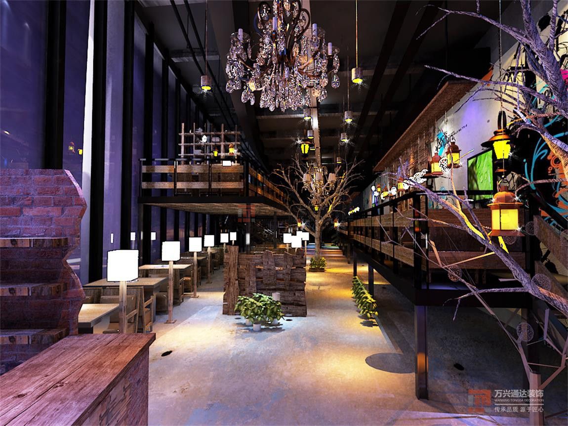 北京萬(wàn)興通達(dá)辦公裝修項(xiàng)目-釜山料理餐廳裝修效果圖