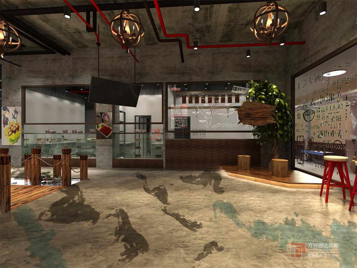 北京萬興通達(dá)辦公裝修項(xiàng)目-牛肉丸中餐廳裝修效果圖
