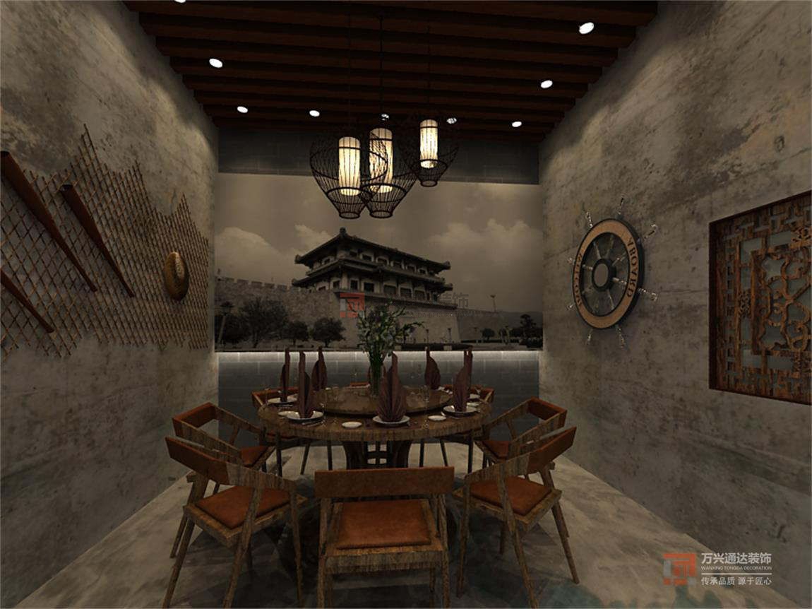 北京萬興通達(dá)辦公裝修項(xiàng)目-牛肉丸中餐廳裝修效果圖