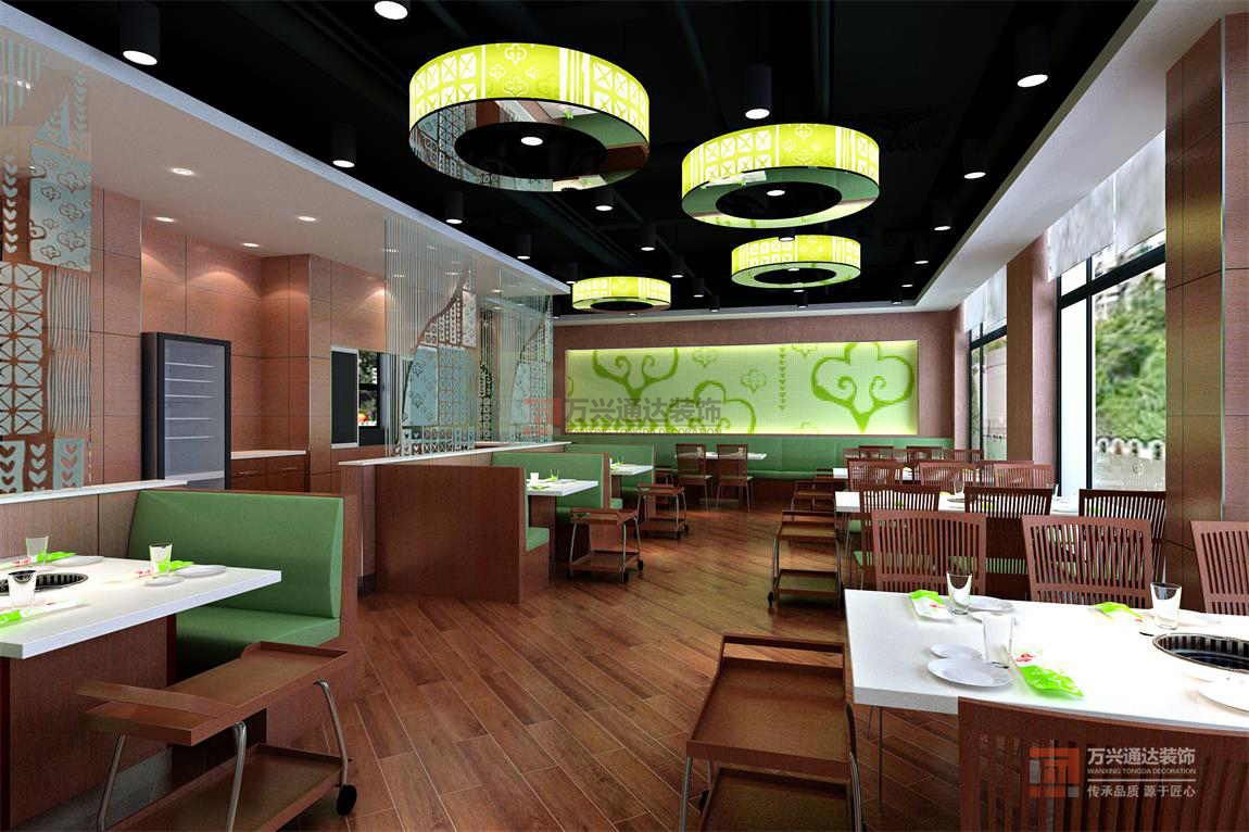 北京萬興通達(dá)辦公裝修項目-小肥羊火鍋，汶上店裝修效果圖