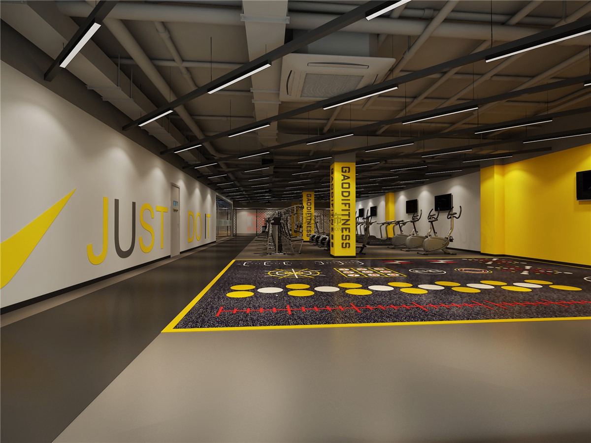 北京萬(wàn)興通達(dá)辦公裝修項(xiàng)目-高迪健身裝修效果圖