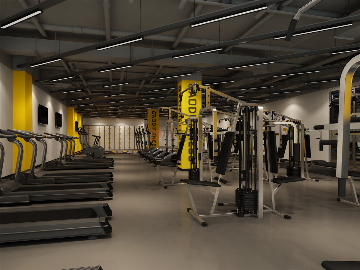 北京萬(wàn)興通達(dá)辦公裝修項(xiàng)目-高迪健身裝修效果圖