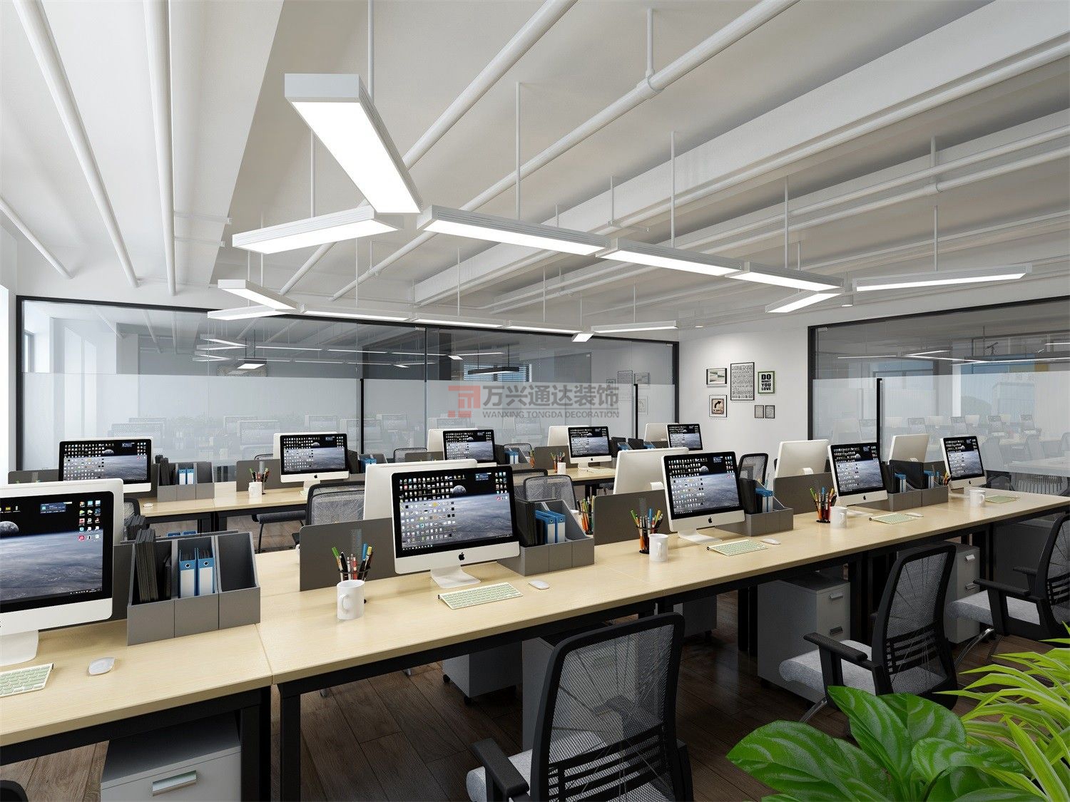 北京萬(wàn)興通達(dá)辦公裝修項(xiàng)目-多維集團(tuán)辦公室裝修裝修效果圖