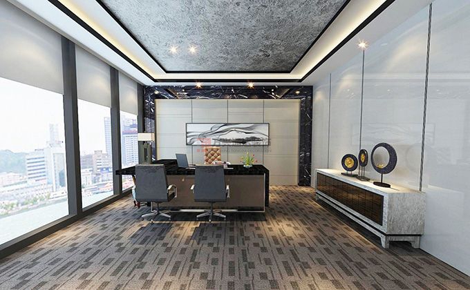 北京萬興通達(dá)辦公裝修項(xiàng)目-總經(jīng)理辦公室裝修設(shè)計(jì)效果圖裝修效果圖