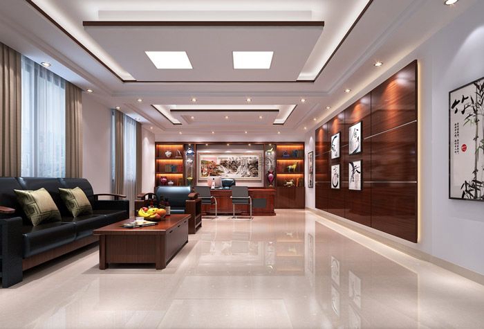 北京萬興通達(dá)辦公裝修項(xiàng)目-總經(jīng)理辦公室裝修設(shè)計(jì)效果圖裝修效果圖