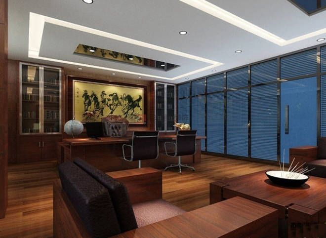 北京萬興通達(dá)辦公裝修項(xiàng)目-總經(jīng)理辦公室裝修設(shè)計(jì)效果圖裝修效果圖