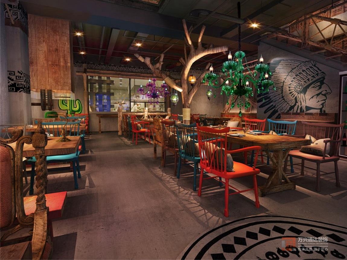 北京萬興通達(dá)辦公裝修項(xiàng)目-原始燒烤店裝修效果圖