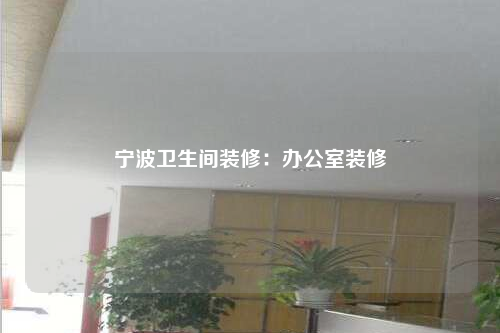 寧波衛(wèi)生間裝修:辦公室裝修
