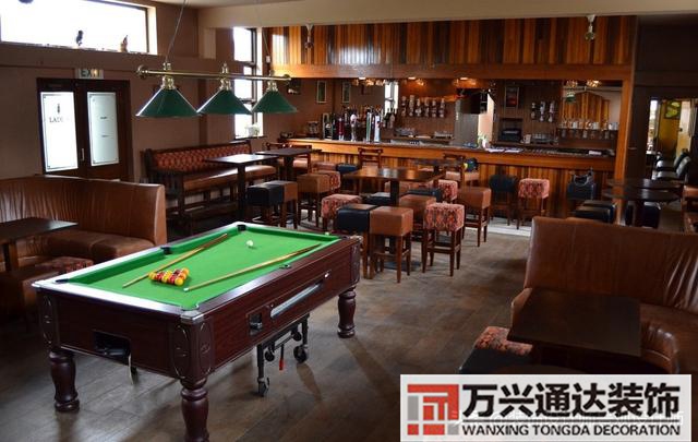 臺(tái)球室裝修效果圖臺(tái)球廳裝修效果圖_萬興辦公室裝修公司