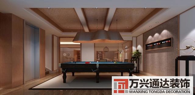 臺(tái)球室裝修效果圖臺(tái)球廳裝修效果圖_萬興辦公室裝修公司
