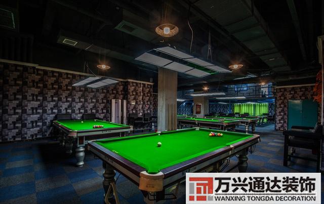 臺(tái)球室裝修效果圖臺(tái)球廳裝修效果圖_萬興辦公室裝修公司