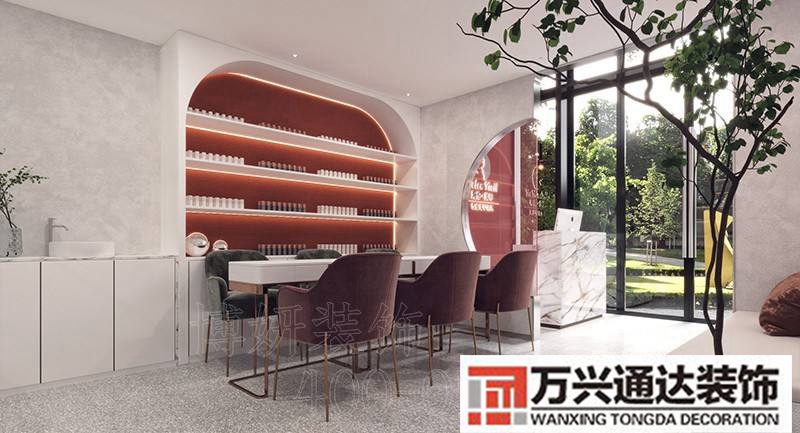 高檔美甲店裝修美甲店設(shè)計(jì)裝修 簡約