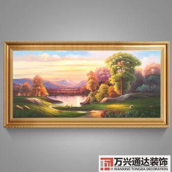 風水畫油畫油畫風水畫圖片