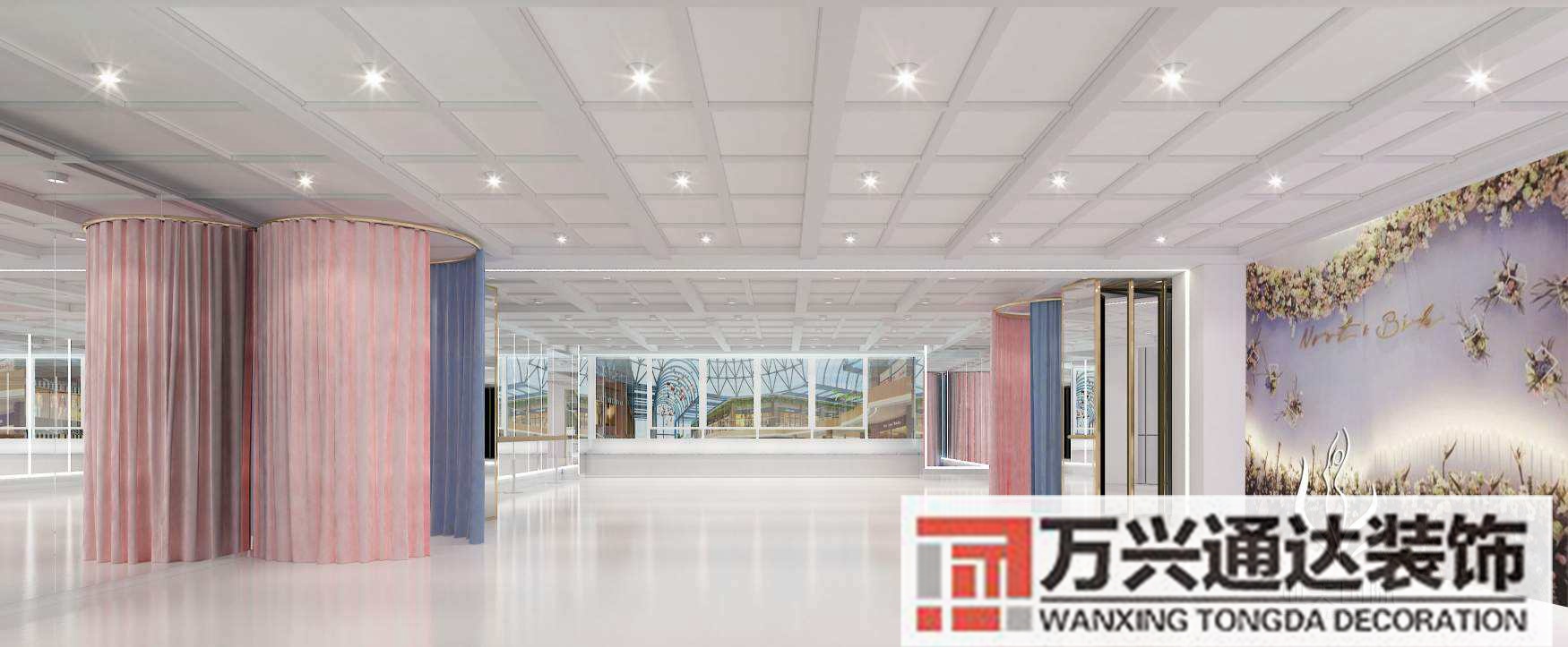 模特培訓(xùn)機(jī)構(gòu)裝修圖少兒模特教室裝修效果圖